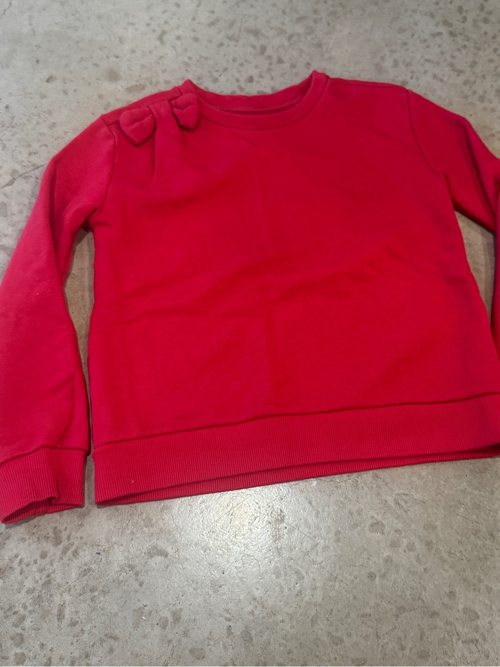 Vineyard Vines Red Girls' Bow Shoulder Sweatshirt